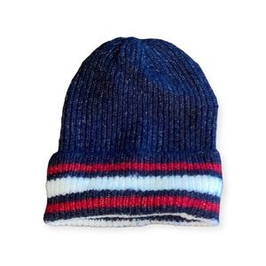 American Eagle Outfitters Winter Hat/Beanie. OS. Blue, Red, Cream Stripes UNISEX